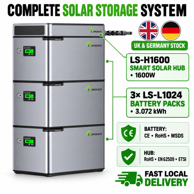 LIONSHEE LS-L1024 Batteria 1024 Wh Per Impianto Solare Da Balcone Plug And Play Con LS-H1600 Smart Solar Hub
