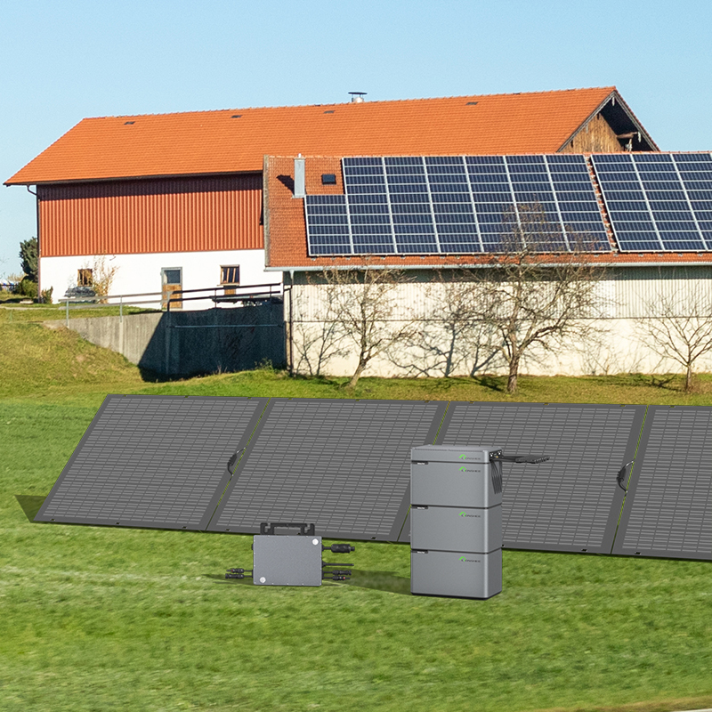 Sistema Modulare Di Accumulo Energia Da Balcone LIONSHEE Con Batteria Impilabile, Pannelli Solari E Microinverter 800W/1600W/2000W