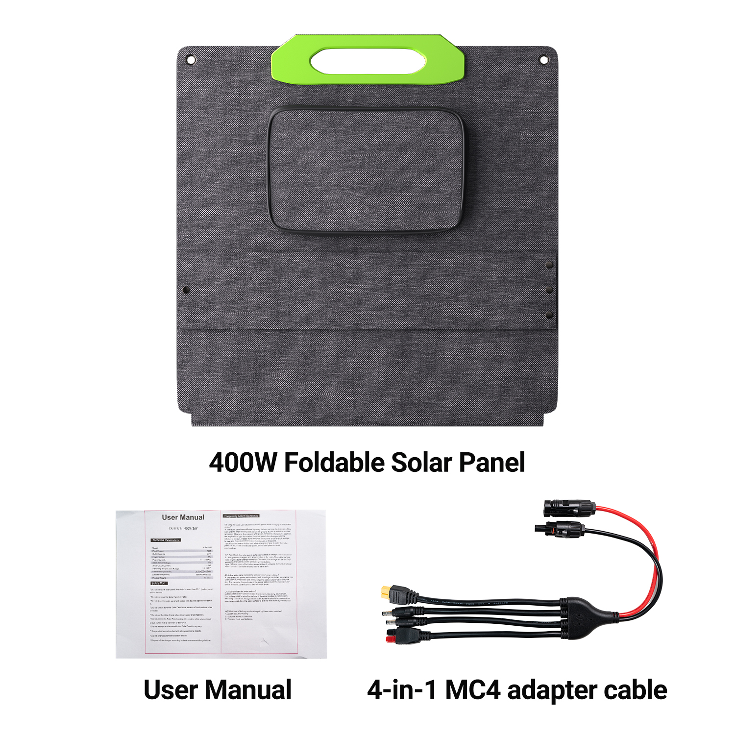 LIONSHEE LS-SP400 Pannello Solare Pieghevole 400W Per Power Station, ETFE, IP67, MC4, Stock In Germania E Regno Unito