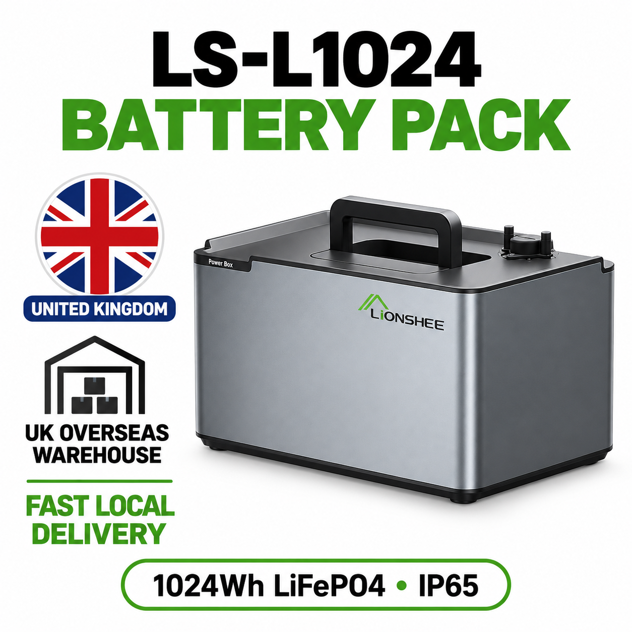 LIONSHEE LS-L1024 Power Box LiFePO4 1024 Wh Pronta Consegna Dai Magazzini Di Germania E Regno Unito, CE RoHS MSDS