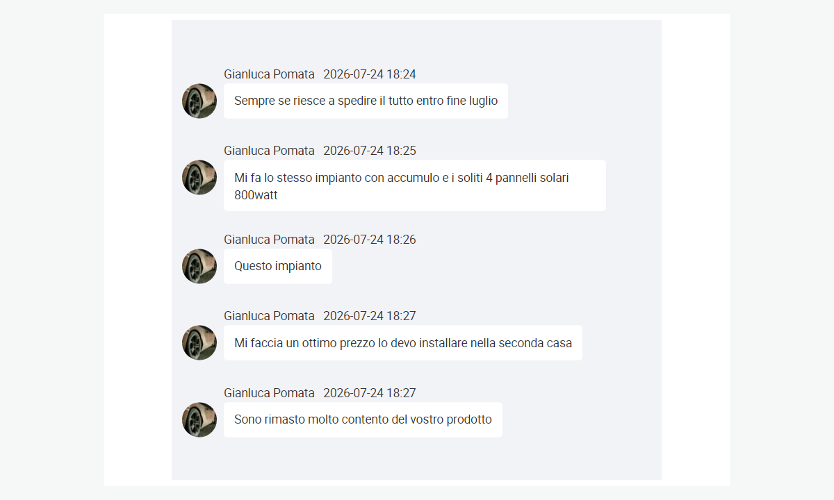 Conversazione del cliente su un impianto per una seconda casa