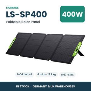 LIONSHEE LS-SP400 Pannello Solare Pieghevole 400W Per Power Station, ETFE, IP67, MC4, Stock In Germania E Regno Unito