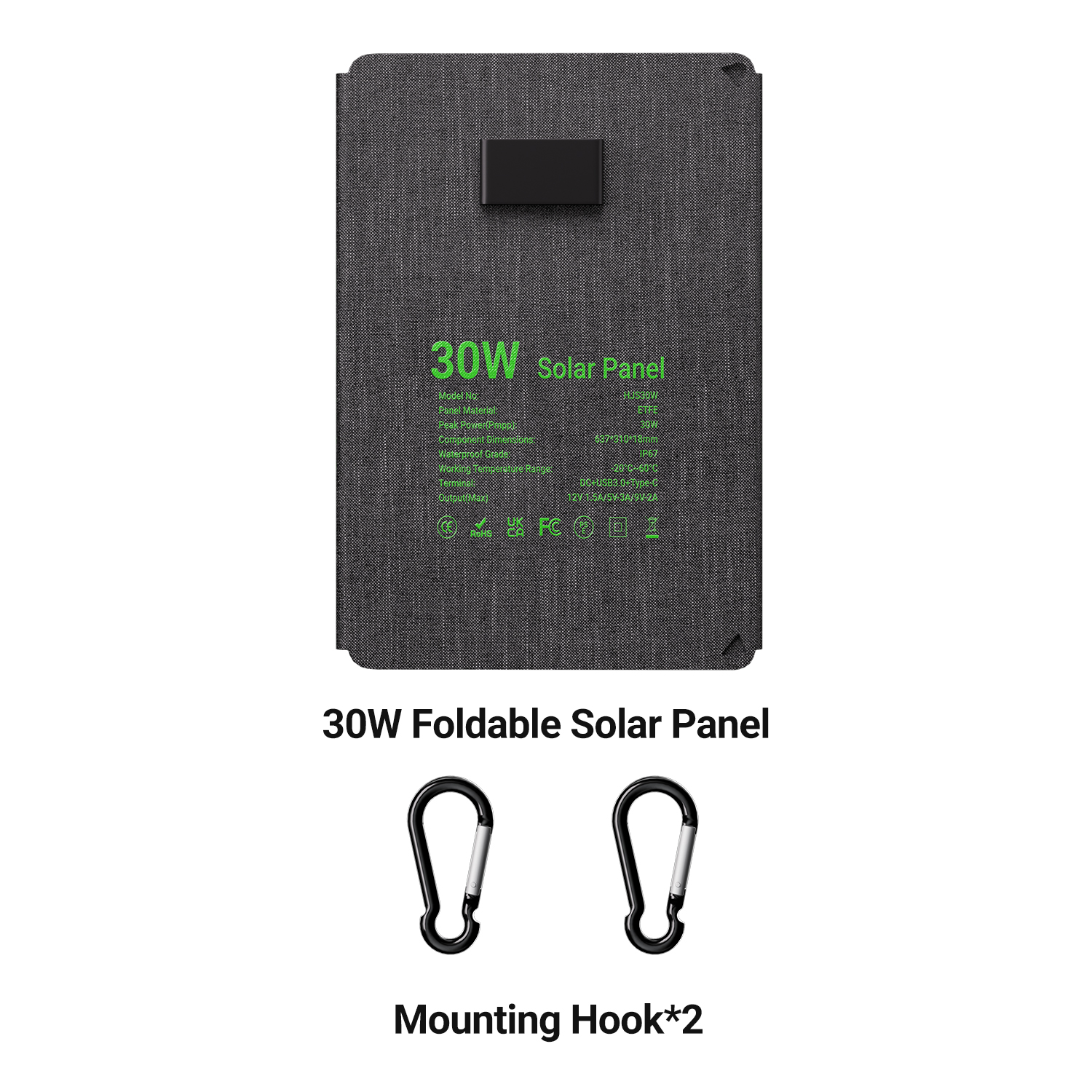 LIONSHEE LS-SP30F Pannello Solare Pieghevole 30W Con USB E Type-C, ETFE, Stock In Germania E Regno Unito