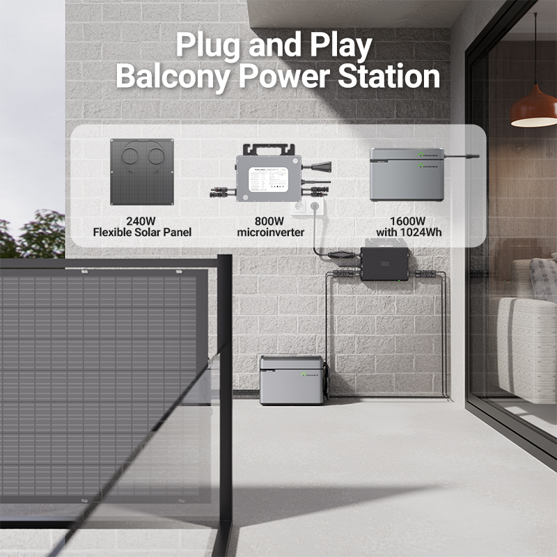 LIONSHEE LS-L1024 Batteria 1024 Wh Per Impianto Solare Da Balcone Plug And Play Con LS-H1600 Smart Solar Hub