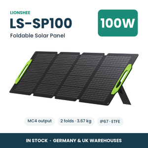 LIONSHEE LS-SP100 Pannello Solare Pieghevole 100W Per Power Station, ETFE, IP67, MC4, Stock In Germania E Regno Unito