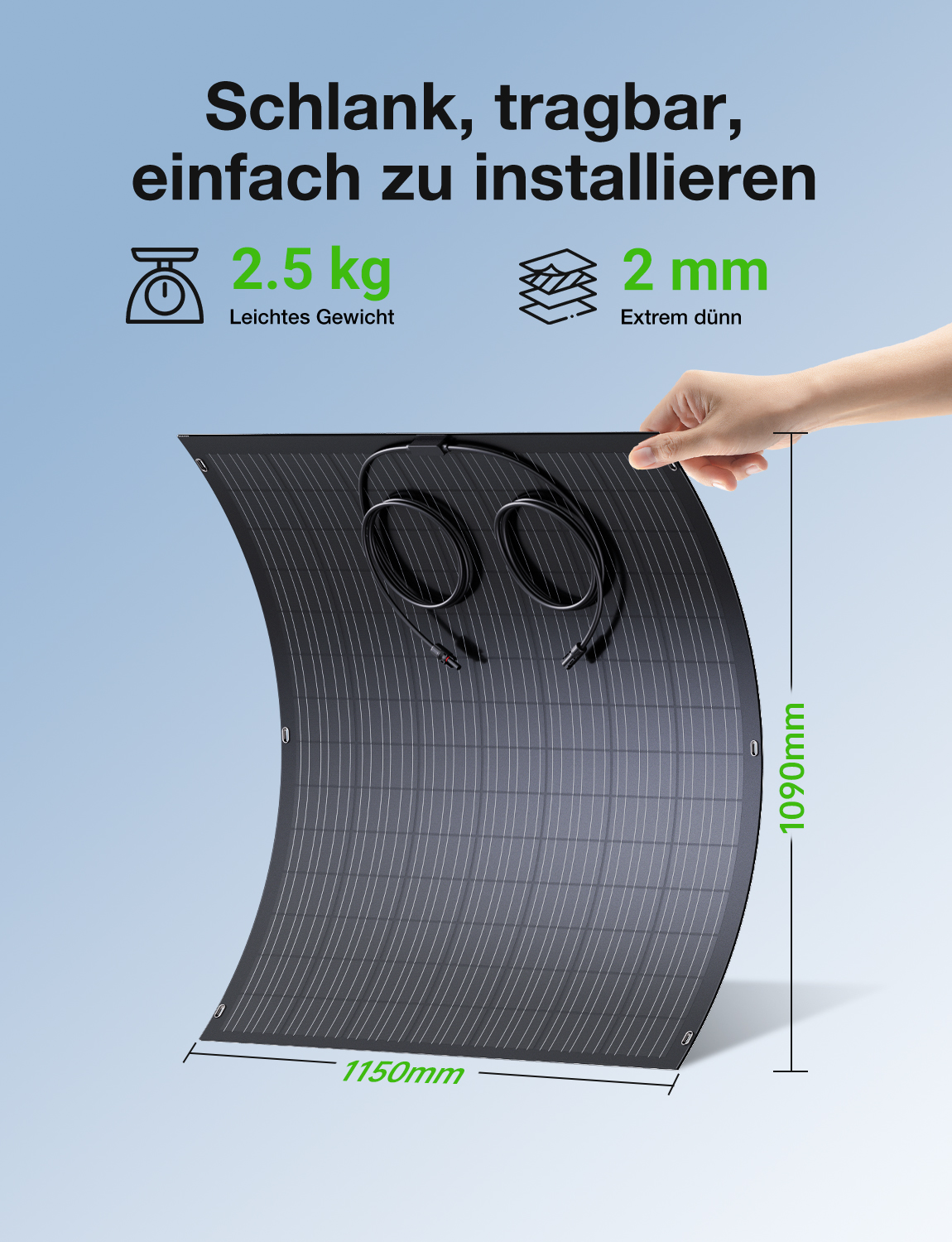 LIONSHEE LS-240W elastyczny panel solarny 240W, lekki moduł monokrystaliczny, wysyłka z magazynu w Niemczech lub Wielkiej Brytanii